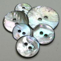 AGS-110 Smoke Agoya Shell Button - 9 Sizes, Sold by the Dozen